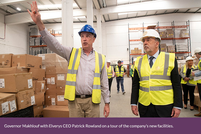 CEO of Elverys Patrick Rowland CEO of Elverys Patrick Rowland with Governor Makhlouf