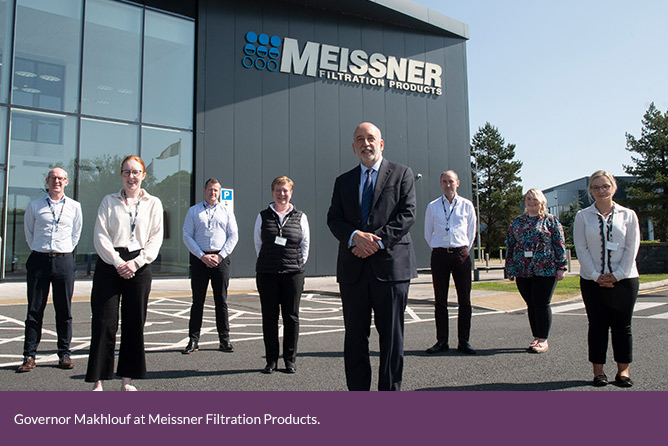 Governor Makhlouf at Meissner Filtration Products Governor Makhlouf at Meissner Filtration Products